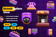 Electronic Appliance 3d Icon Pack, an Object 3D Model by Ui Stock (Thumbnail 1 of 6)