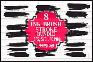 Grunge Paint Brush Stroke Pack, an Illustration by hafijul
