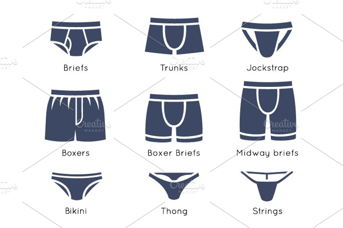 Male underwear types flat icons set, a Duotone Icon by Vectorikart (Photo 2 of 3)