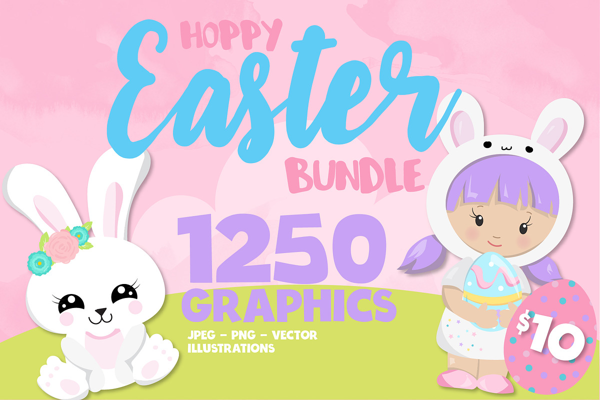 Easter Bunny Bundle – 1250 in 1, an Illustration by PrettyBundles (Photo 1 of 4)