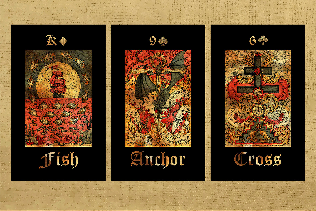 Gothic Mysteries Lenormand colorful, a Decorative Illustration by Samiramay (Photo 13 of 13)