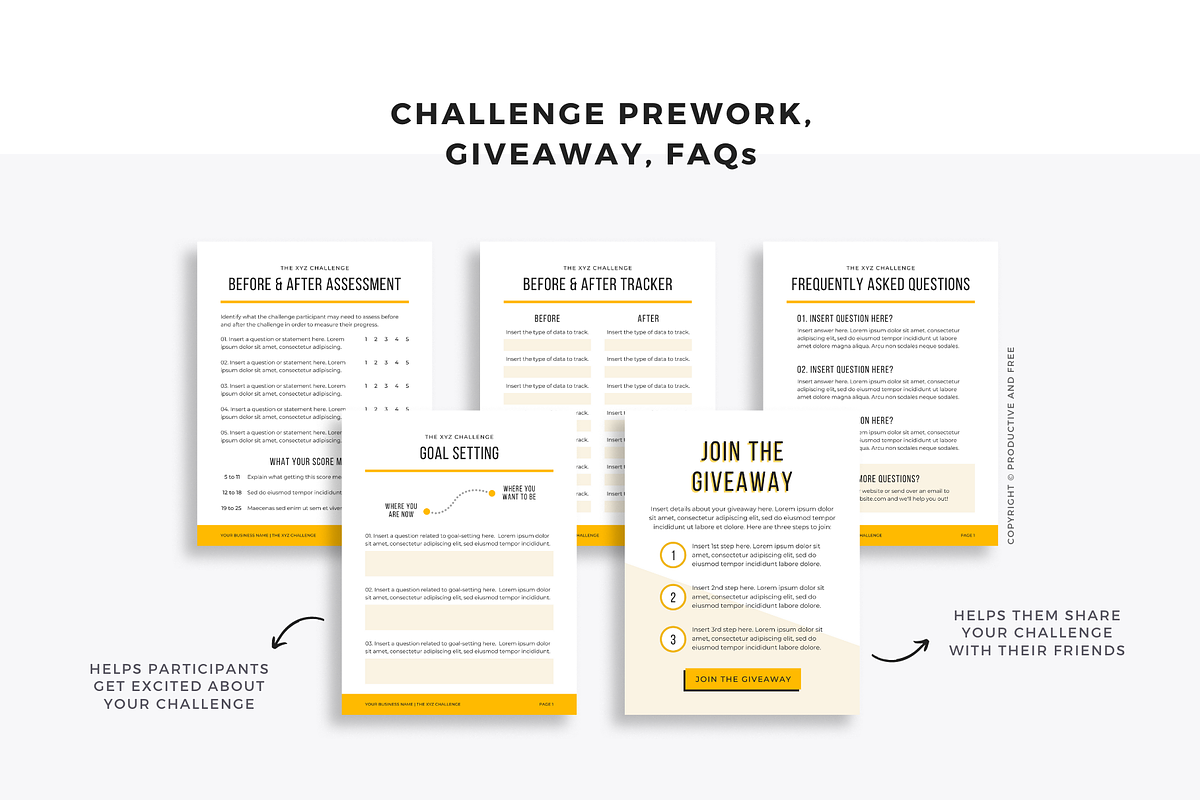 5-Day Lead Magnet Challenge Bundle, a Magazine Template by ProductiveandFree (Photo 8 of 18)