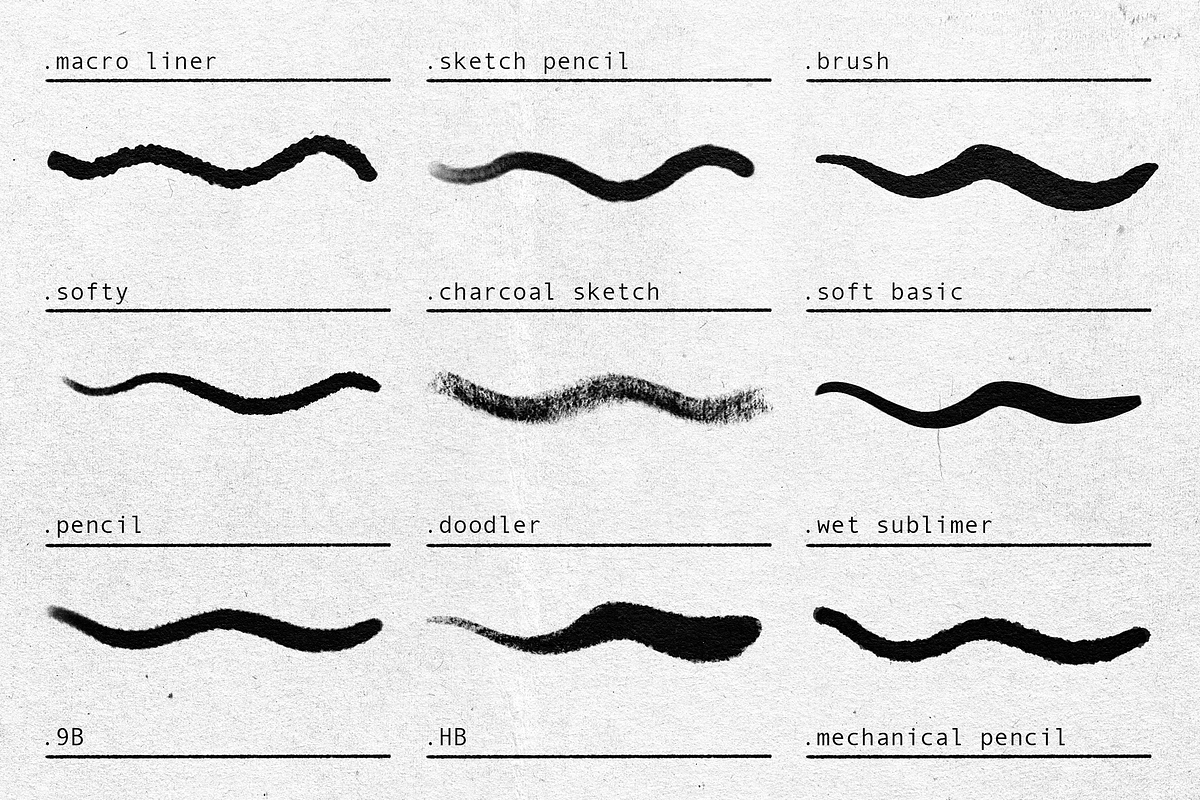 Crayon Doodle Drawing Brushes, a Brush Add-On by BrushArchive (Photo 5 of 6)