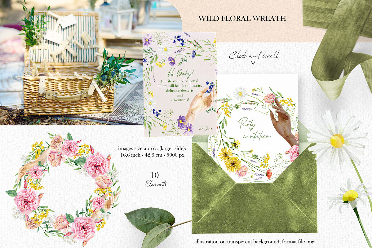 Spring wildflower floral envelope, an Illustration by AnnaTkachi (Photo 8 of 10)