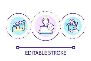 Work bonuses loop concept icon, an Icon by IMG Visuals