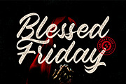 Blessed Friday Script, a Script Font by sancreastd. (Thumbnail 1 of 9)