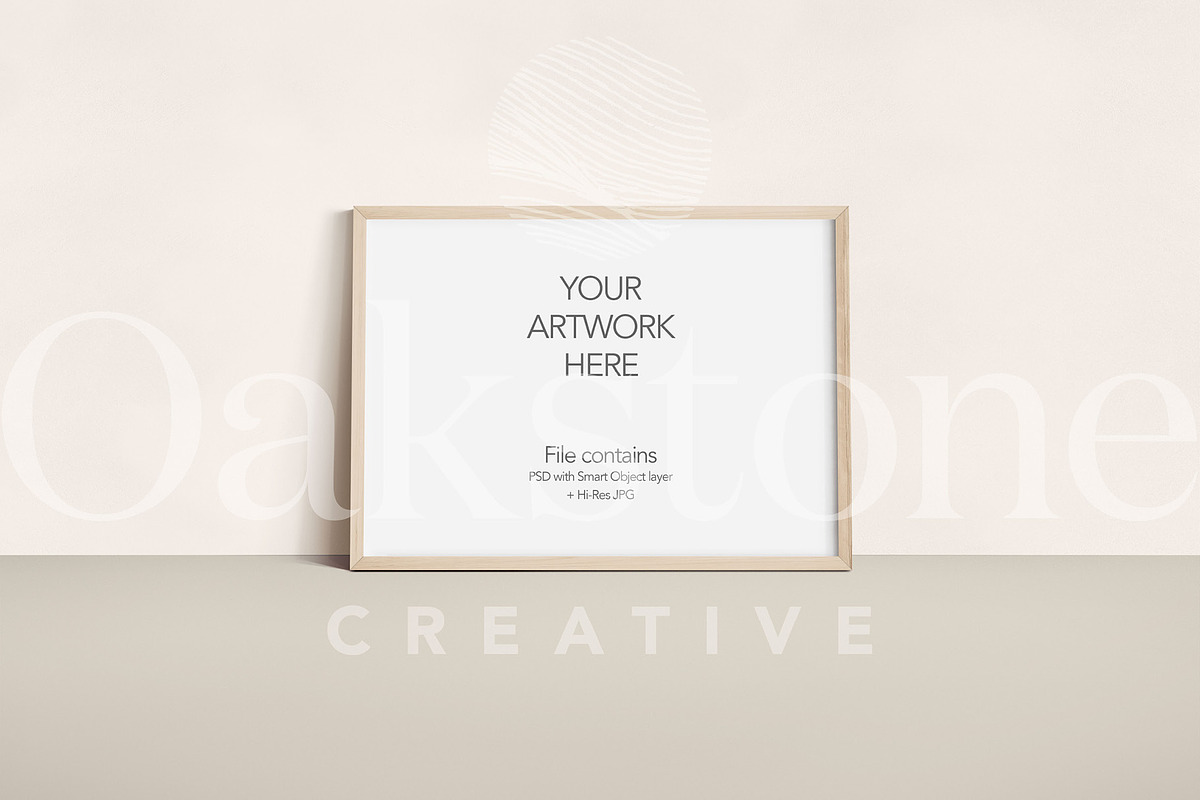 Landscape Wood Frame Leaning Mockup, a Household Mockup by OakstoneCreative (Photo 2 of 5)