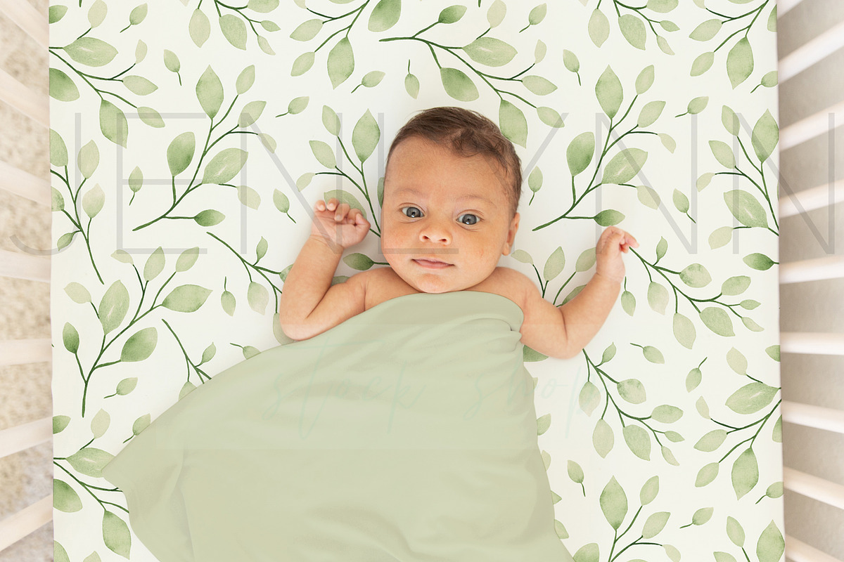 Jersey Blanket + crib sheet mockup, a Product Mockup by JENLYNN Stock Shop (Photo 2 of 5)