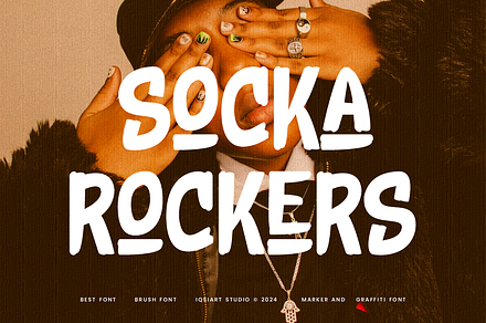 Socka Rockers - Marker & Chalk Font, a Sans Serif Font by Iqsiart Studio