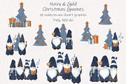 Navy & Gold Hygge Christmas Gnomes, an Illustration by Catch the Dream Art (Thumbnail 3 of 8)