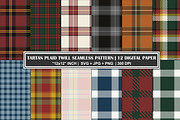 Tartan Plaid Twill Pattern Bundle, a Pattern Graphic by Gfx Expert Team (Thumbnail 1 of 3)