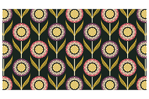Floral Art Deco Repeat, a Pattern Graphic by Creative Backgrounds