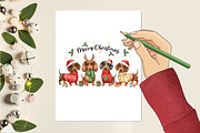 Merry Christmas Dachshund Dog PNG, an Illustration by designcity5 (Thumbnail 7 of 8)