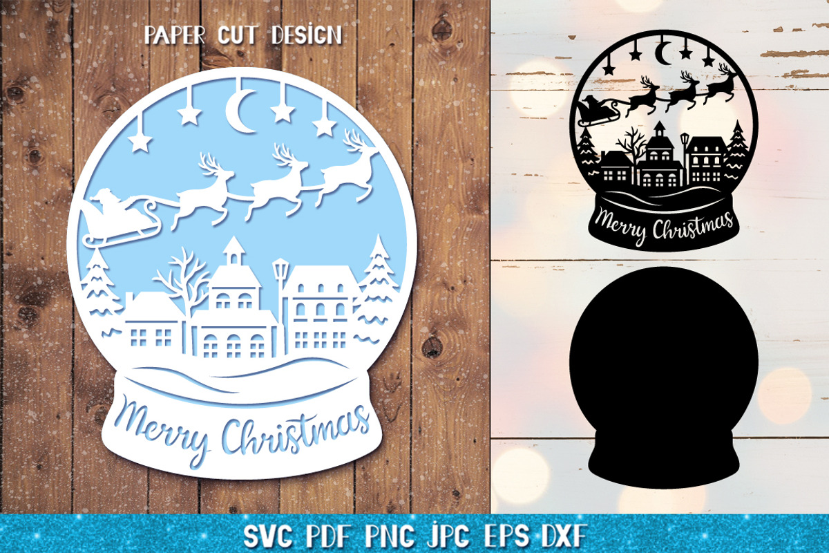 Snow Globe Papercut Bundle SVG, a Graphic by Digital_Craftyfox (Photo 13 of 15)