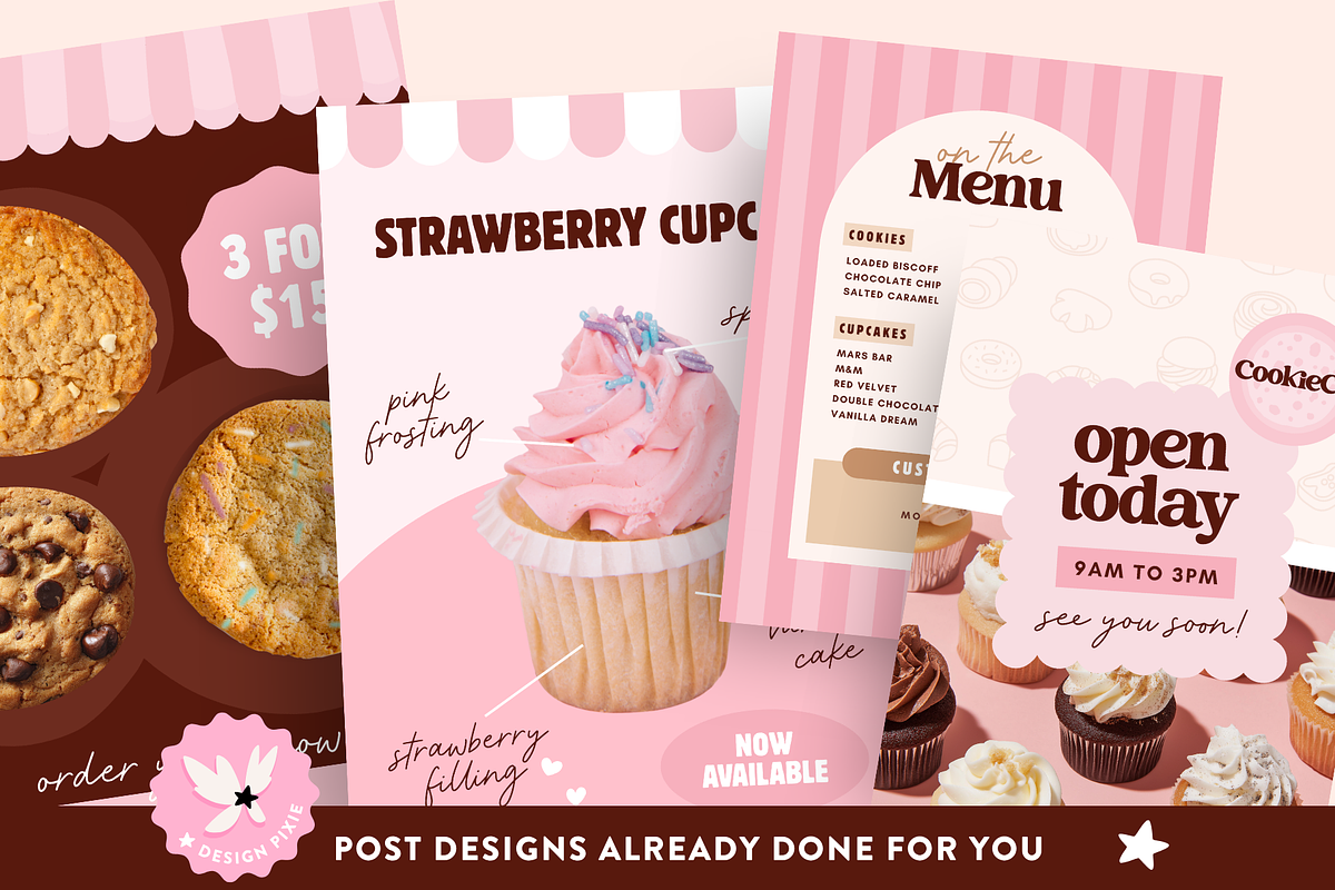 Bakery Instagram Templates Canva, a Social Media Template by Design Pixie (Photo 6 of 7)
