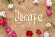 Decafe Font with Ruling Pen Texture, a Script Font by Arendxstudio (Thumbnail 1 of 8)