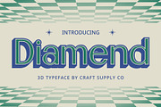 Diamend 3D, a Sans Serif Font by Craft Supply Co. (Thumbnail 1 of 8)