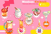 Mexican Cocktail cocteleria mexicana, a Food Illustration by CpandoShop (Thumbnail 2 of 4)