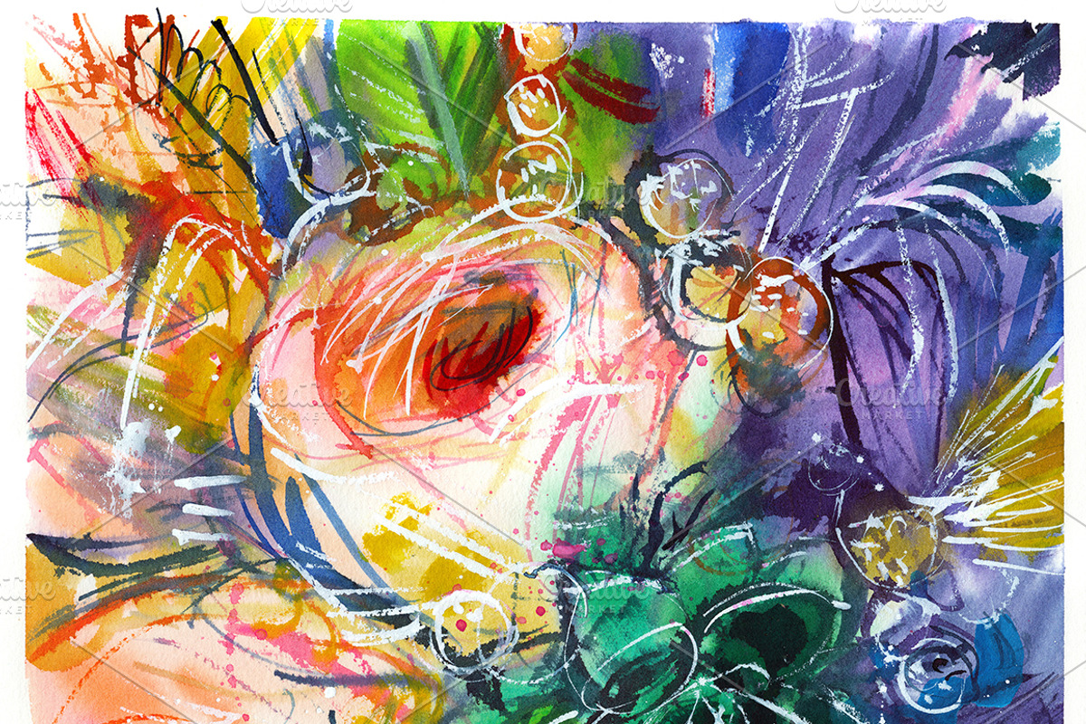 bundle: 12 flowers in a square, a Texture Illustration by coconut_forest (Photo 3 of 13)