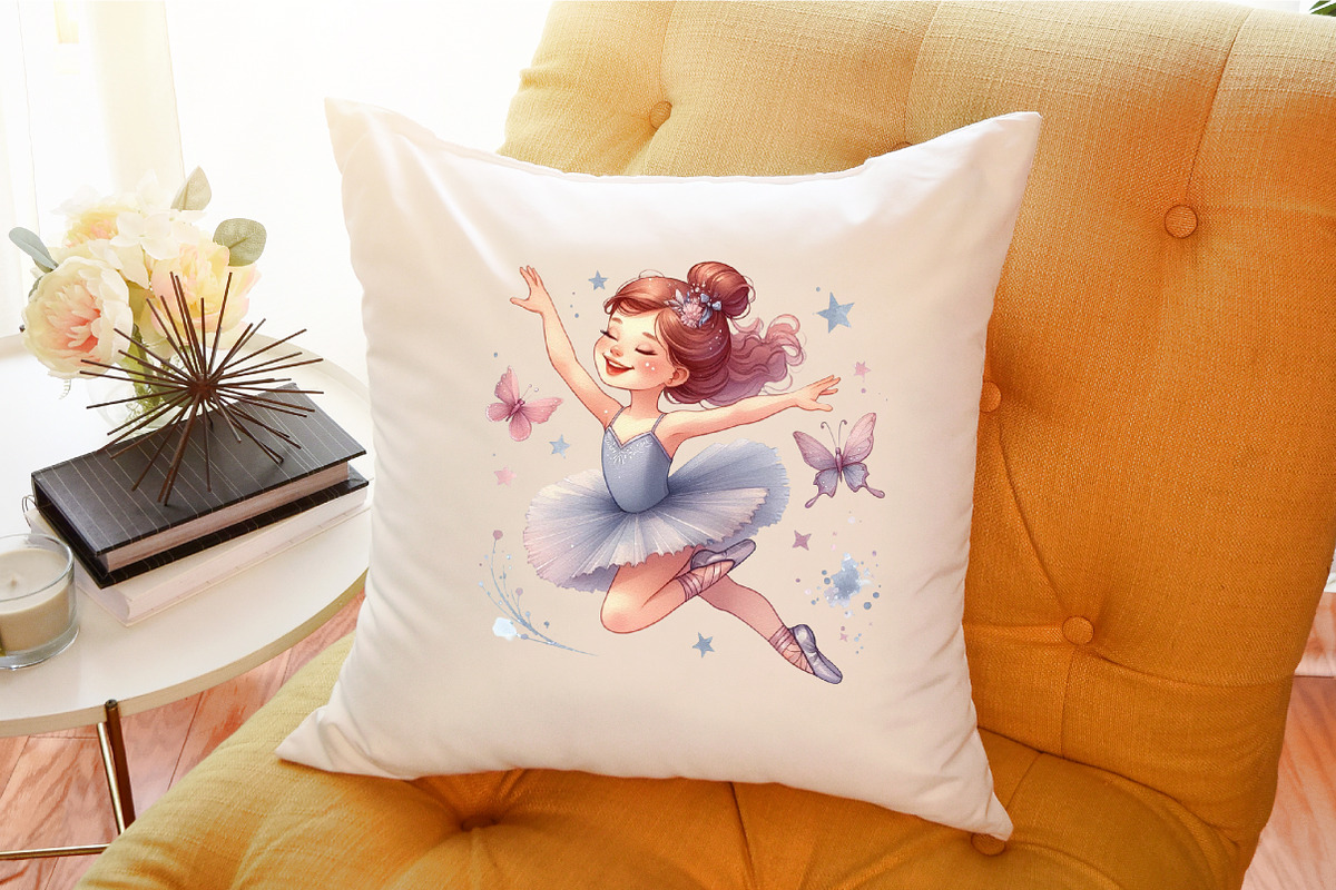 Adorable Ballerina Girls Clipart Bun, an Illustration by Sublimation Artist (Photo 6 of 6)