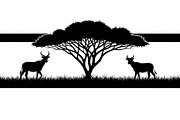 Abstract Savanna Scenery Silhouette, a Graphic by Designer_Momina (Thumbnail 4 of 13)