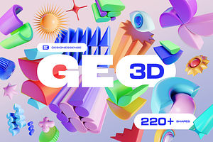 GEO/3D 220+ Colorful illustrations, an Object Graphic by assetpro.design