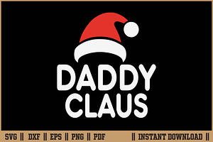 Daddy Claus T-Shirt SVG Design, a Seasonal Illustration by Handy Arts Studio