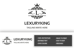 Lexury King Letter L Logo