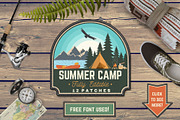 Summer Camp Patches Part 2, a Branding & Logo Template by sivVector (Thumbnail 1 of 2)