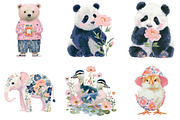 Whimsical Spring Animal Clipart, an Illustration by DreamArtGraphic (Thumbnail 4 of 4)