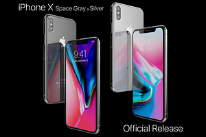 Apple iPhone X Silver and Space Gray