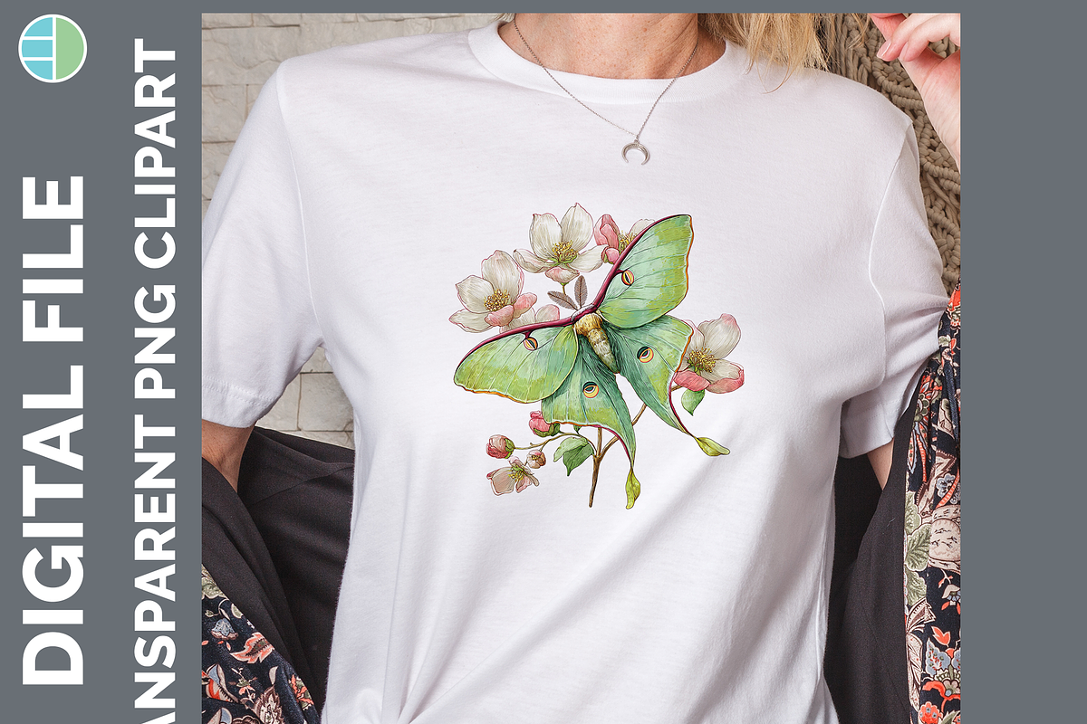 Boho Western Moth Clipart Bundle, an Animal Illustration by Enliven Designs (Photo 8 of 8)