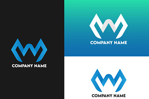 Modern mw letter mark logo template, a Branding & Logo Template by graphics city