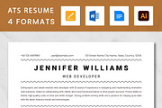 Web Developer Resume Template, a Resume Template by ResumeInventor (Thumbnail 1 of 9)