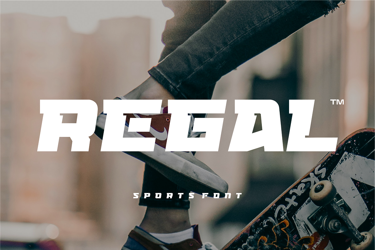 Regal - Bold Sport Display Font, a Sans Serif Font by Vroz Studio (Photo 1 of 8)