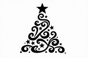 Elegant Christmas Tree Silhouette Se, an Illustration by balal (Thumbnail 21 of 21)