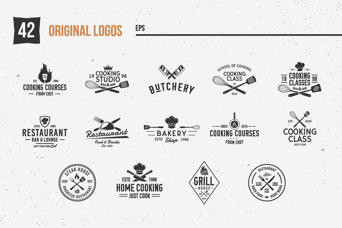 Vintage Food business logo set, a Branding & Logo Template by DenysHolovatiuk (Photo 7 of 13)