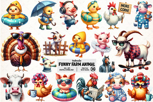 Funny Farm Animal Sublimation, an Illustration by Pixels.Craft