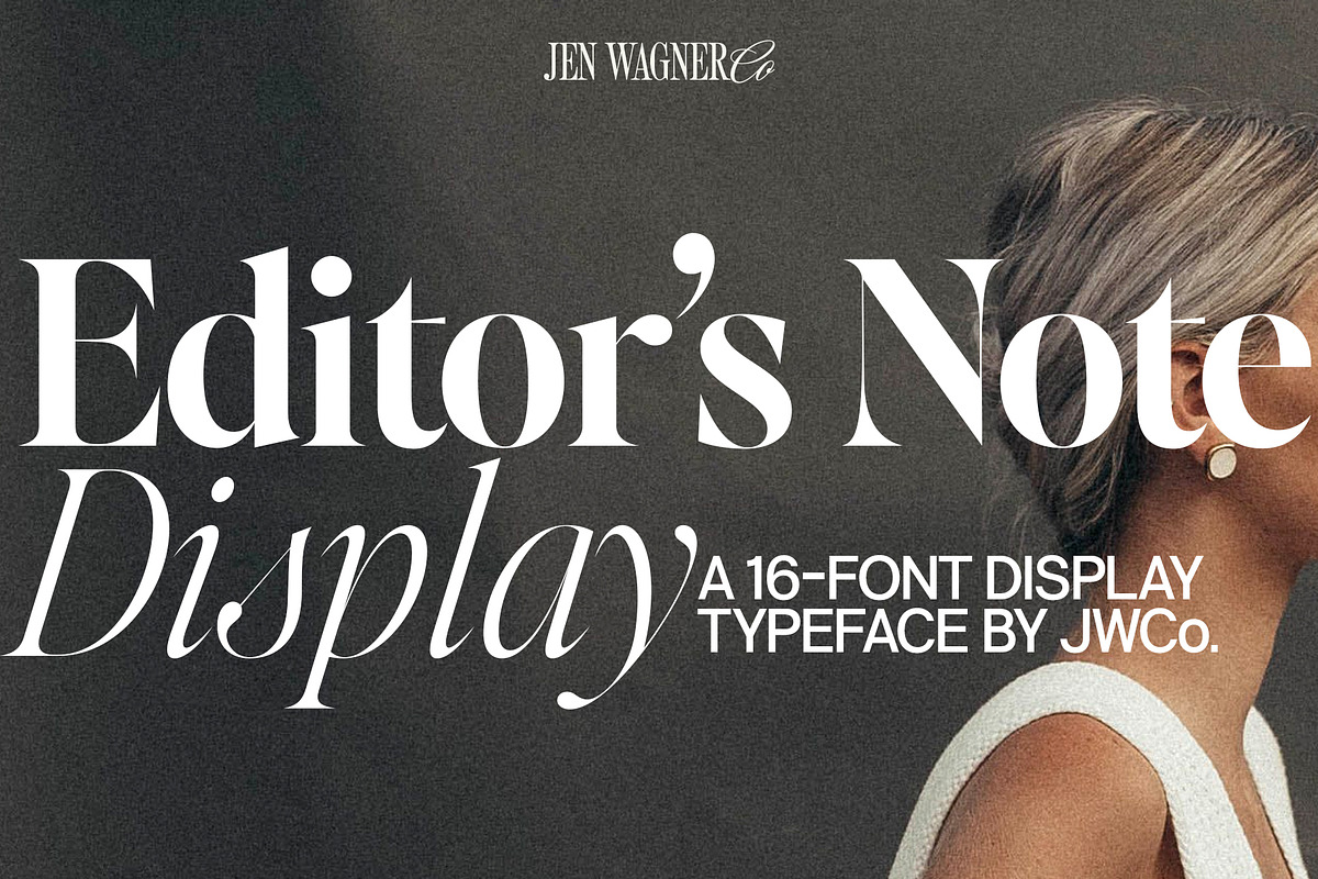 Editor's Note Display, a Serif Font by Jen Wagner Co (Photo 1 of 22)