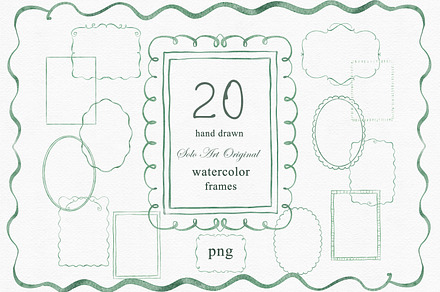 Hand-Drawn Whimsical Wavy Frames, a Graphic by Solo Art Original
