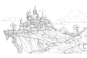 Fairy-Tale Castle on a Beautiful, an Object Illustration by LadadikArt