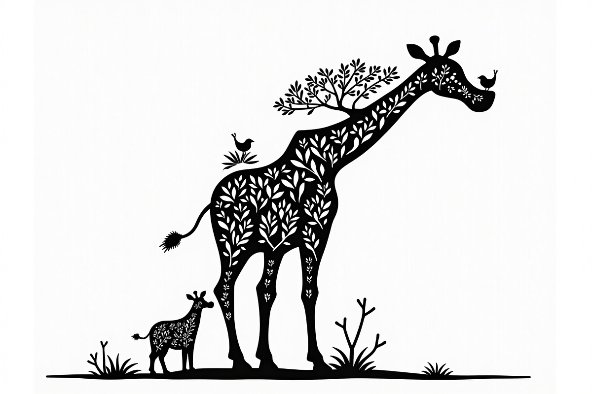 Giraffe Silhouette Vector design, an Illustration by Amazin_art (Photo 5 of 21)