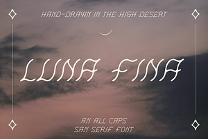 Luna Fina | Slanted Sans Serif Font