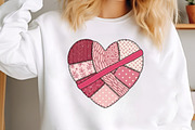 Trendy Valentine Heart Patchwork Png, an Illustration by Designking (Thumbnail 1 of 6)