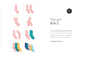 Socks Mockup Generator Mock-ups Set