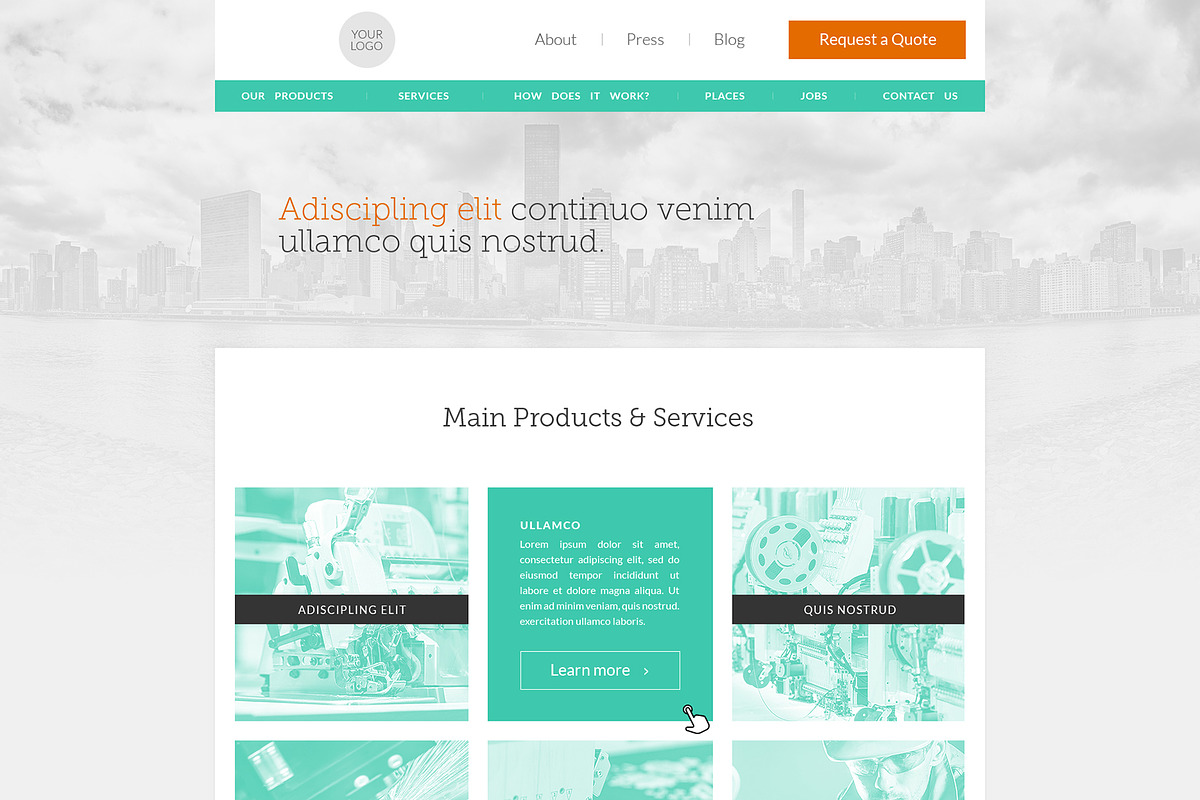 MINT ME Landing Page (PSD Template), a Landing Page Template by Better Be a Designer (Photo 2 of 4)