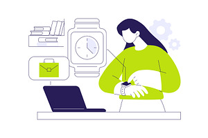 Time tracking isolated cartoon, a Finance Illustration by Visual Generation