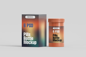 Pills Bottle Mockup Drug Bottle