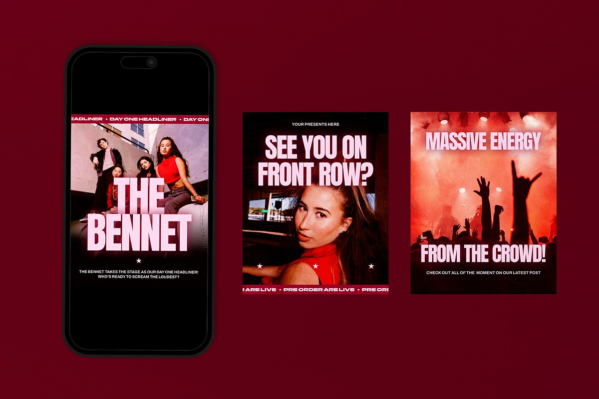 Music Concert Instagram Post - Figma, a Social Media Template by graphicook (Photo 3 of 3)