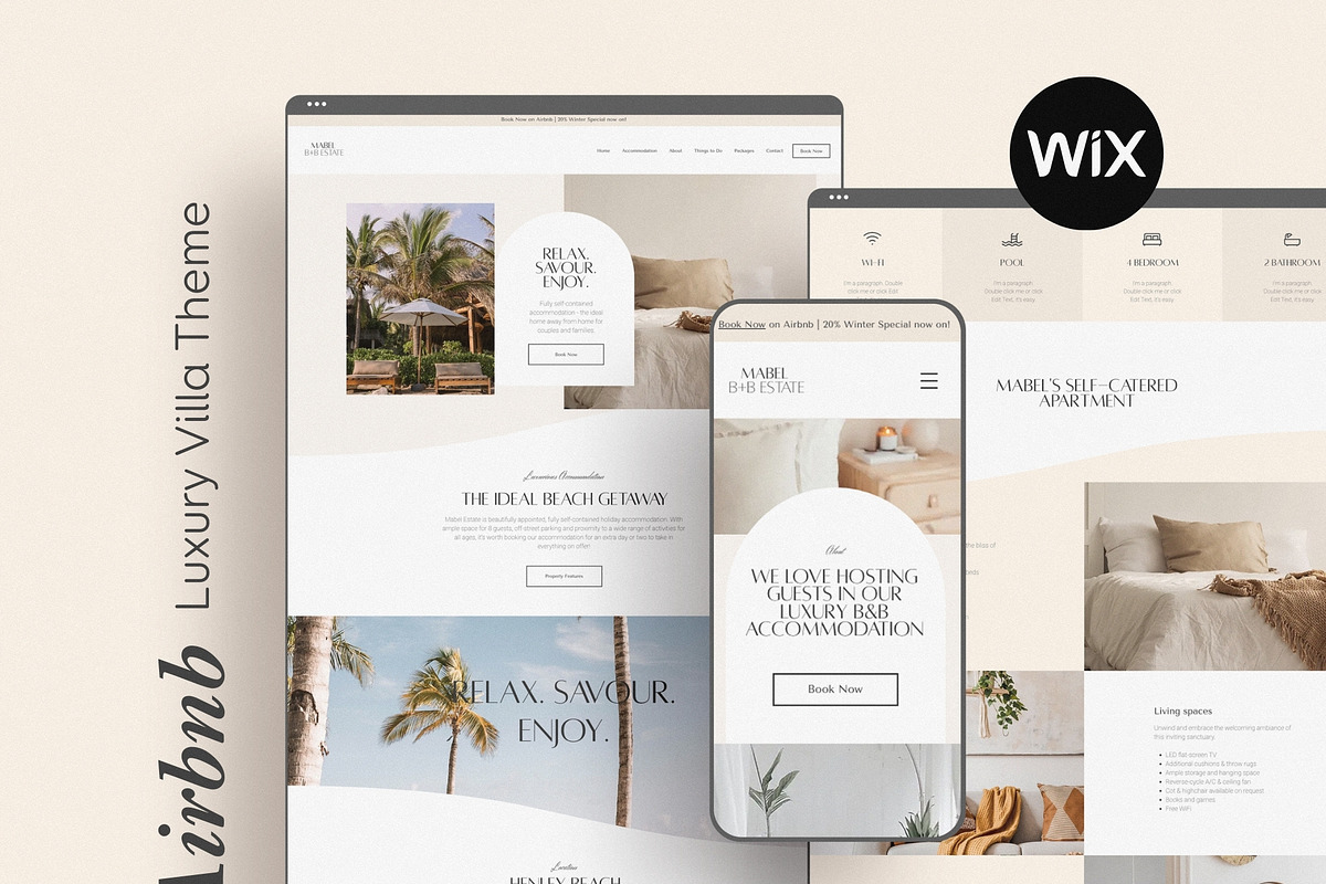 Premium Wix Template Accommodation, a Wix Template by Studio Spark* (Photo 1 of 5)